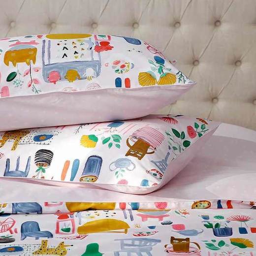 【代发】80支 奥帕卡 星梦奇缘 航空印迹 云朵里的花园 马克罗德森林 动物王国 蓝铂儿童四件套纯棉（尺寸为被罩尺寸） 商品图6