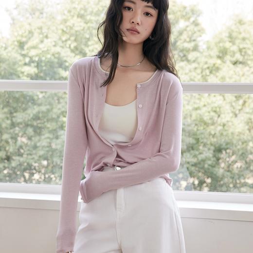 KEMU壳木天丝羊毛醋酸款开衫，天丝醋酸羊毛，混纺细软爽滑【G】 商品图7