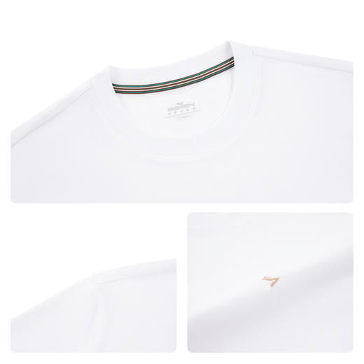 【凉感sorona】柒牌男装短袖T恤男士2026春夏新款休闲圆领上衣 130T72380 商品图3