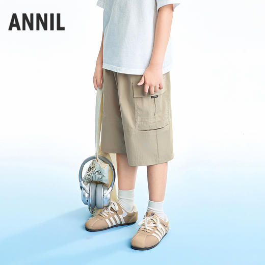 【实体店同款】男童全腰梭织七分裤夏季新款安奈儿童装AB626148 商品图0