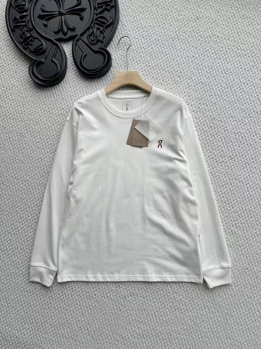 F031258马年限定复古酒红色马纹印极简性冷淡风长袖T恤 商品图5