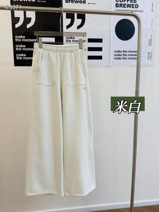 F031262暖皮绒休闲大口袋垂感宽松遮肉显瘦女士阔腿裤长裤 商品图13