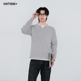【新品上新】HX 冬季假两件圆领毛衫S107544298101