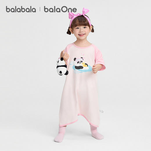 巴拉巴拉宝宝睡袋婴儿儿童防踢被儿童防着凉连体衣男女童夏季薄款 商品图2