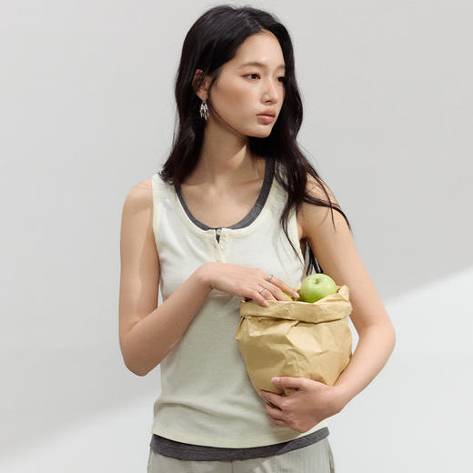 （合作款）【2026夏季新品】螺纹亚麻 · 纽扣背心yc0409008 商品图5