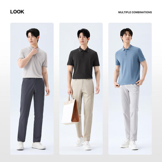 【10A抗菌2A防螨/不变形领】柒牌短袖POLO衫男士春夏新品休闲上衣 130T70510 商品图2