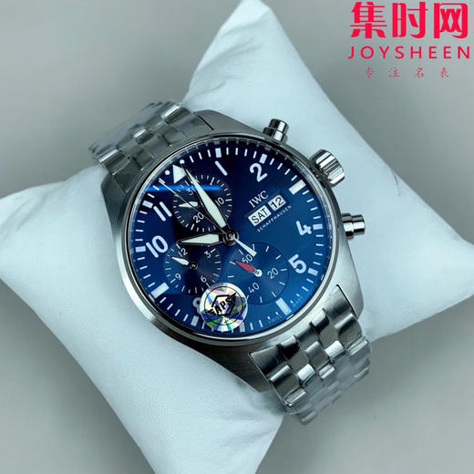 万国APS新款飞行员计时系列 飞行员计时透底 蓝盘钢带 丹东69385一体机 男士腕表 表径41mm 商品图1
