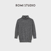 ROMI STUDIOMORO山羊绒绵羊毛半袖高领灰色针织套头衫 RWDSST1792 商品缩略图3