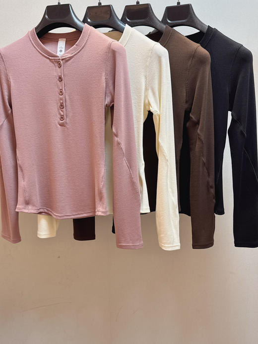 312-9  渠道货 超好穿 lu女士四色长袖 亨利衫 运动打底休闲 130以内穿8码 商品图8