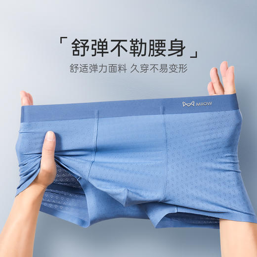 自营（泰利嘉）- 男士7A级柠檬抑菌档冰丝锦纶内裤3条盒装 商品图1