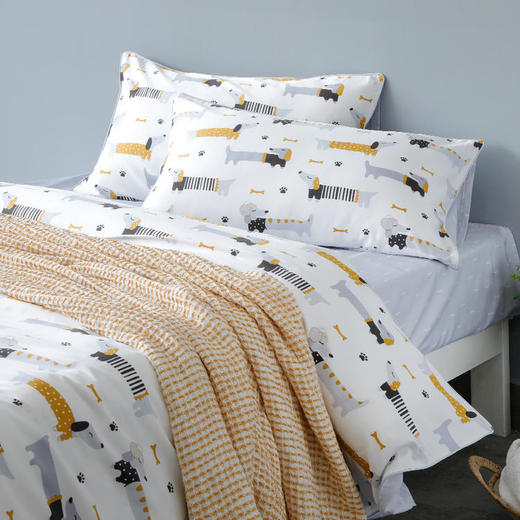 【代发】80s纯棉儿童花色款 蓝铂四件套春夏款儿童全棉床上用品（尺寸为被罩尺寸） 商品图2