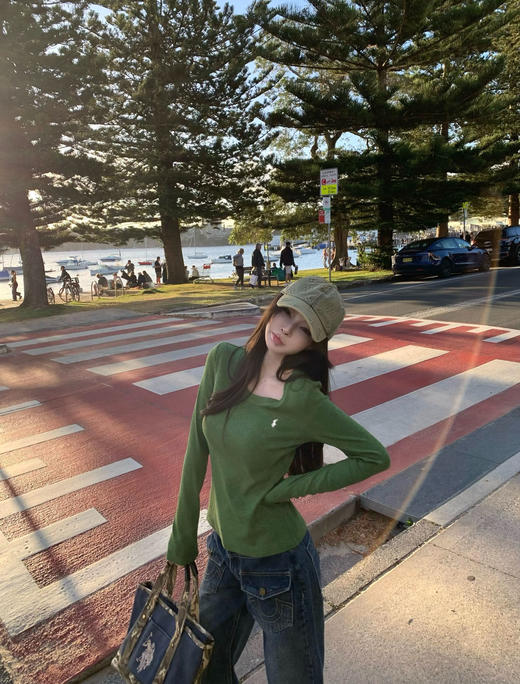 点此购买 拉夫劳伦春秋季女士小马刺绣logo长袖T恤 md 342109 商品图5