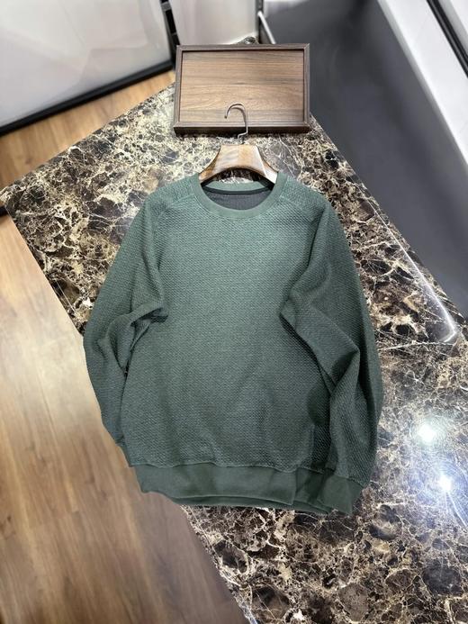 美式经典 单色 烟灰色长袖圆领T恤  男士圆领运动衫 商品图7