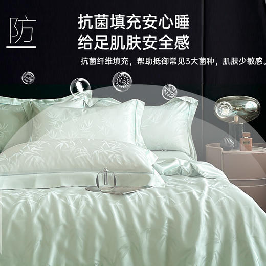 天丝提花抗菌夏被(绿色) 商品图3