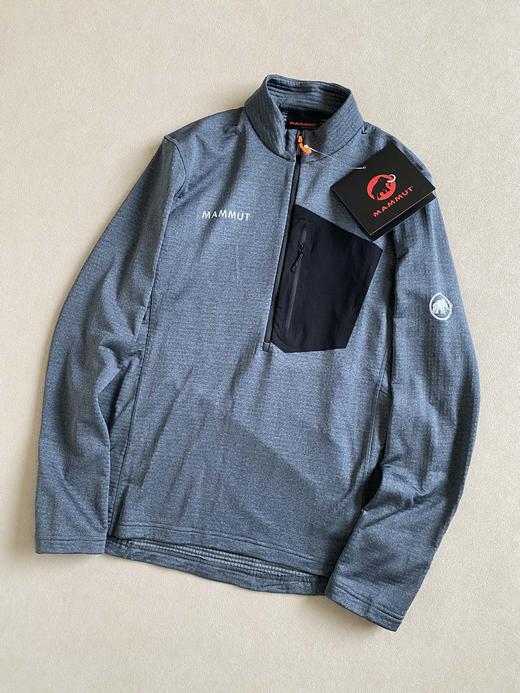 点此购买 猛犸象Aenergy Light春秋季男士户外高弹力半拉链套头打底衫 tuo 342126 商品图2