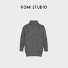 ROMI STUDIOMORO山羊绒绵羊毛半袖高领灰色针织套头衫 RWDSST1792 商品缩略图4