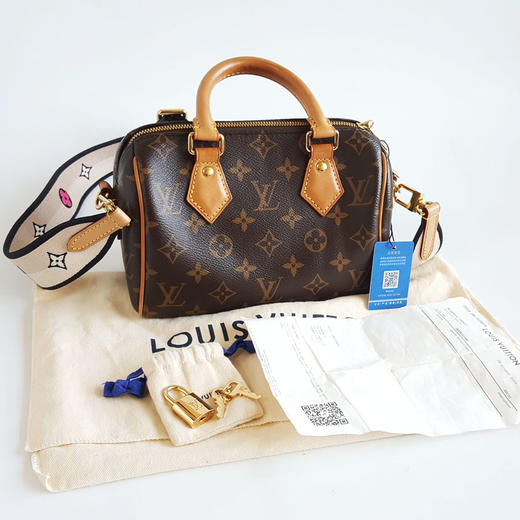 【95新】LV路易威登SPEEDY系列M46234老花黑肩带speedy 20手提单肩包女士090326AK05 商品图1