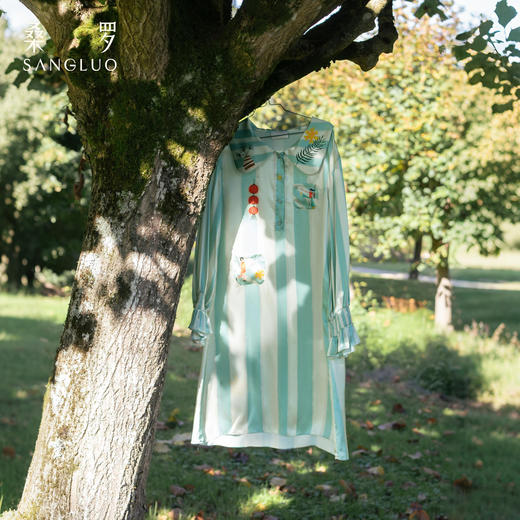 【李兰迪同款】SANGLUO热带岛睡裙春夏外穿柔滑舒适居家睡衣直筒宽松家居服 商品图3