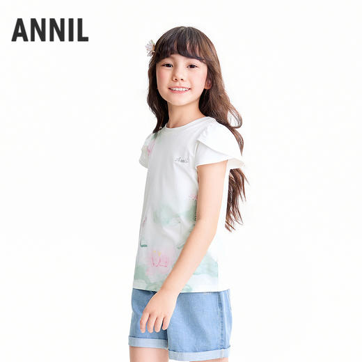 【实体店同款】女童短袖针织衫夏季新款安奈儿童装AG621262 商品图2