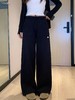 F031262暖皮绒休闲大口袋垂感宽松遮肉显瘦女士阔腿裤长裤 商品缩略图3