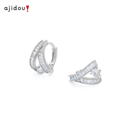 AJIDOU阿吉豆耳饰女款时尚耳钉耳环耳圈 商品图3