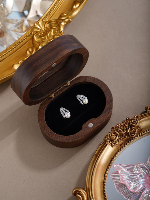 子佩集【光芒自洽‌】银S925珍珠惜王妃耳钉【PC6744】双色三爪2602 商品图9