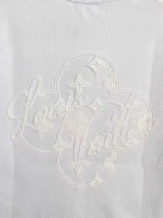 F031257春夏新款刺绣logo时尚百搭简单大气柔软舒适圆领短袖T恤 商品图7