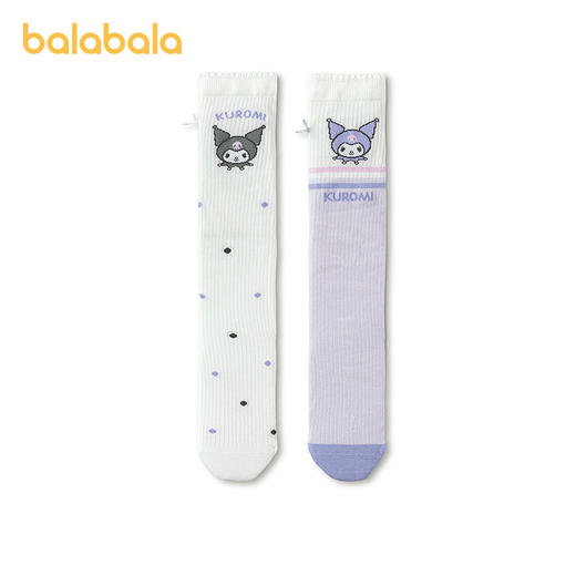 【三丽鸥IP商场同款】巴拉巴拉女童袜子夏网眼袜透气中筒袜两双装 商品图4
