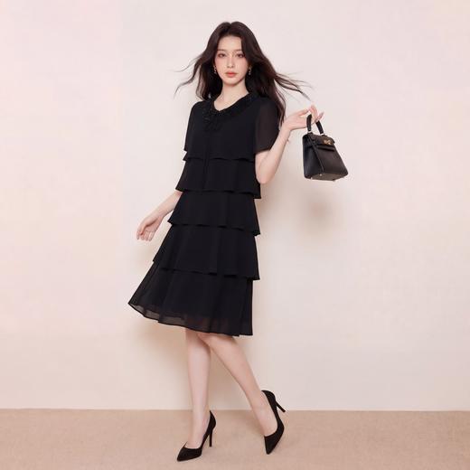 奢姿大码女装2026夏季减龄蝴蝶结娃娃领连衣裙胖妹妹时尚蛋糕裙子9962865159 商品图3