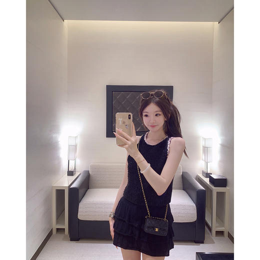 金蘑菇菇 里维埃拉香气 香香24K典藏 /少女轻优雅 粗花呢小香背心 商品图3