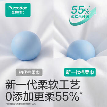 全棉时代【孙颖莎同款】洗脸巾 100抽*6包100%棉柔巾一次性毛巾20*20CM /家庭清洁/纸品 /清洁纸品 /洗脸巾 商品图1