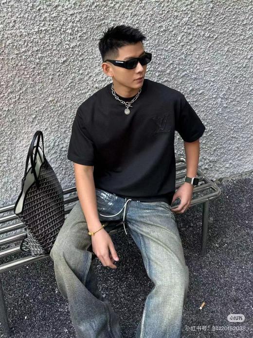 F031243新款简单时尚活力字母logo印花慵懒随性圆领短袖T恤 商品图7