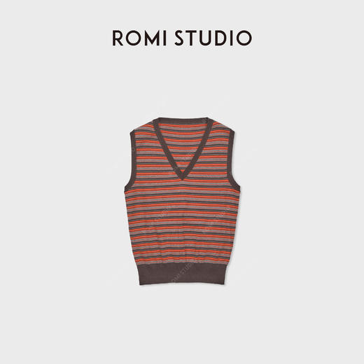 ROMI STUDIO“休闲百搭”16针高密复古条纹四季打底背心RWDSS62581 商品图4