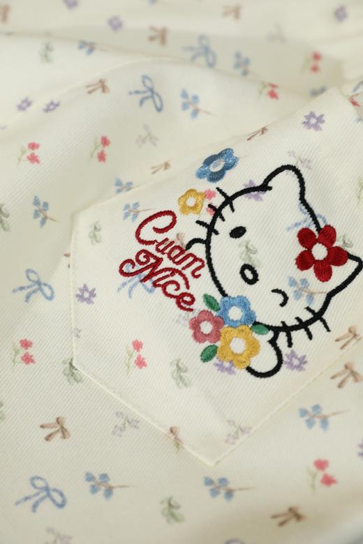 春日限定・奶油碎花蝴蝶结刺绣 Kitty 短裤 商品图12
