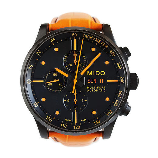 【95新】MIDO 美度M005.614.36.051.22自动机械机芯牛皮44MM（男款）舵手系列精钢镀黑260226NJS14 商品图0