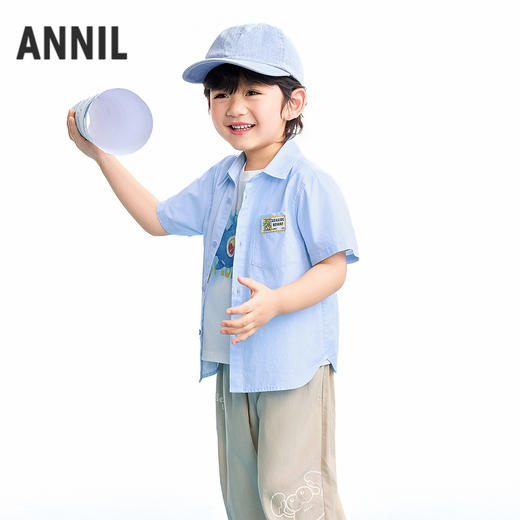 【实体店同款】男童翻领短袖上衣夏季新款安奈儿童装XB621161 商品图2