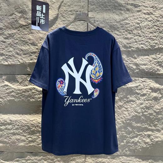 F031241腰果花系列印花logo刺绣设计透气针织休闲时尚宽松版型圆领短袖T恤 商品图7