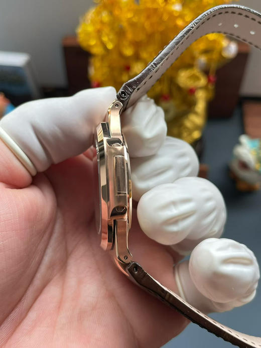 百达翡丽DDF鹦鹉螺5711系列 DDF玫金皮带配重版 重量102克 男士腕表 丹东324一体机 商品图5