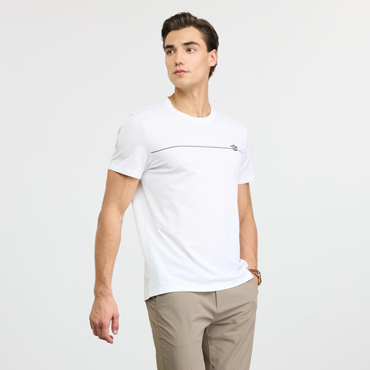 【莱赛尔】德鲨黑色短袖圆领T恤男青年2026夏新款休闲简约打底衫 商品图1