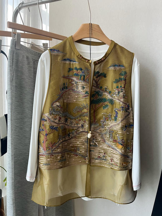 【中式之美】噢蜜ooomeooo真丝刺绣马甲 商品图7