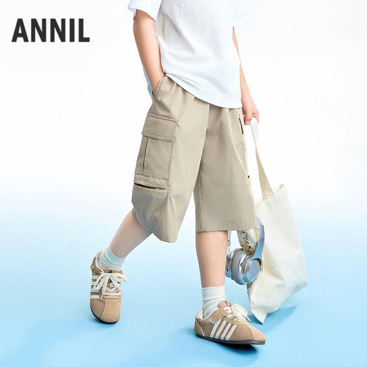 【实体店同款】男童全腰梭织七分裤夏季新款安奈儿童装AB626148 商品图1