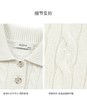 F031259新品针织衫时尚休闲减龄百搭复古学院风翻领绞花毛衫女 商品缩略图13