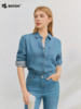波顿女士春秋季全开襟牛仔长袖衬衫｜从领口到下摆，针脚均匀走线顺，做工藏不住LS172126 商品缩略图1