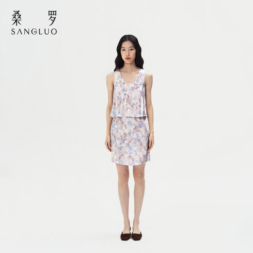 摩登女郎』桑罗纯色背心短裙套装桑蚕丝女法式高级感套装可选 商品图4