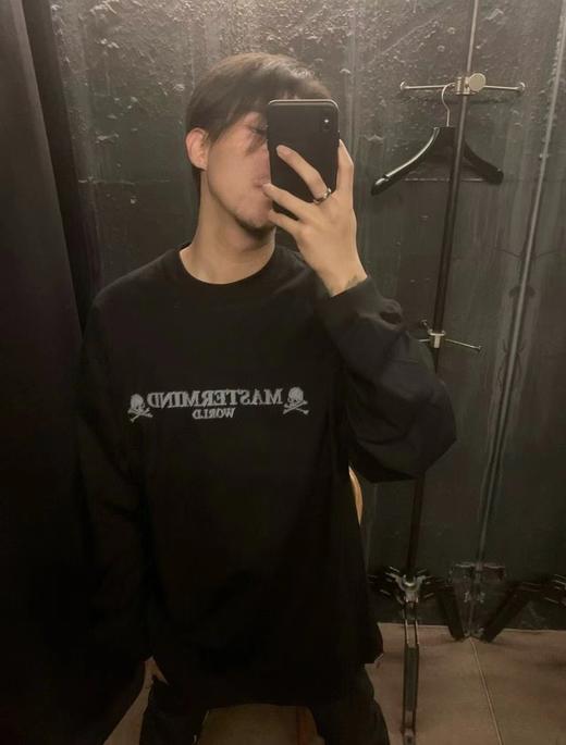 F031256春季新品时尚百搭潮流骷髅反光字母印花重磅高街圆领卫衣 商品图10