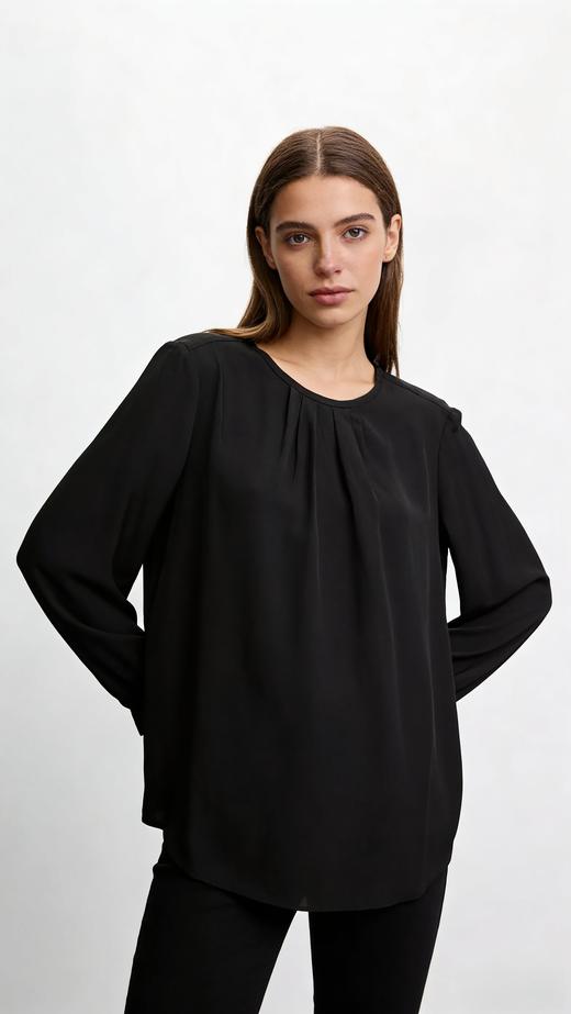 【92%蚕丝+8%氨纶上衣】SCHIESSER德国舒雅 铂雅女士高端真丝单件上衣 91/21965U 商品图1