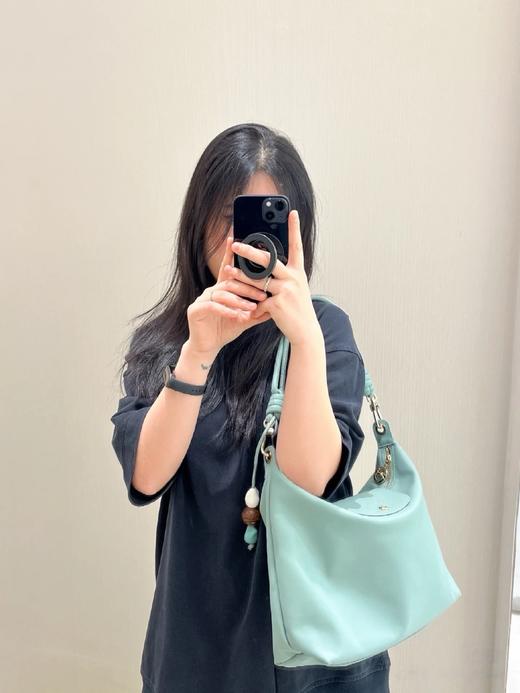 LC珑骧 牛皮串珠 Hobo单肩包半月形肩背袋复古腋下包 特惠 Z-15867 商品图12