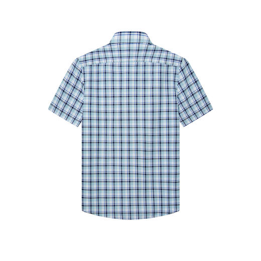 【莱赛尔】德鲨短袖格子衬衫男青年2026夏季新款休闲上衣打底衬衣 商品图1