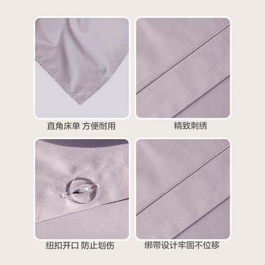 【代发】蓝铂单件床上用品100支全棉床单/床笠丁香紫/臻夜灰（此链接不可床单改床笠） 商品图3