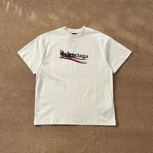 F031242新款模糊喷洒可乐印花休闲圆领宽松男女同款短袖T恤 商品图14